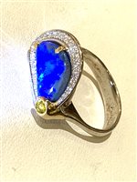 Anello Silvia Kelly Donna OPALE in Oro bianco Opale 4.15 Ct AN116U/X - AN116U/X